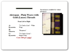 6-Akwepan-Plain Weave with Gold (Luxor) Threads