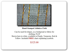 7-Hand-Stamped Adinkra Cloth
